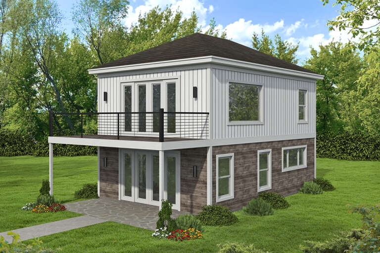 House Plan House Plan #32995 Angled Front Elevation