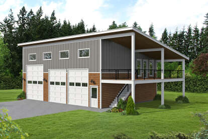 Modern House Plan #940-01289 Elevation Photo