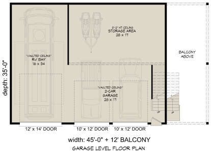 Garage Floor for House Plan #940-01289