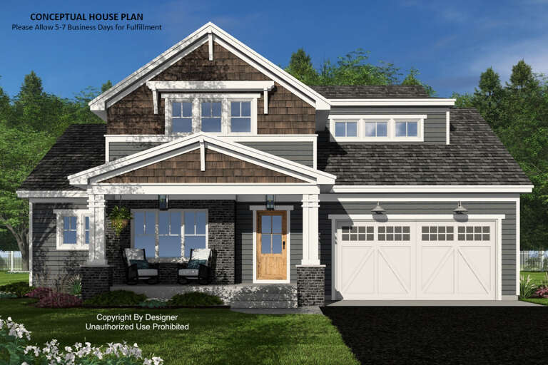 House Plan House Plan #32997 Front Elevation 