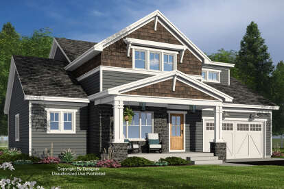 Craftsman House Plan #098-00516 Elevation Photo