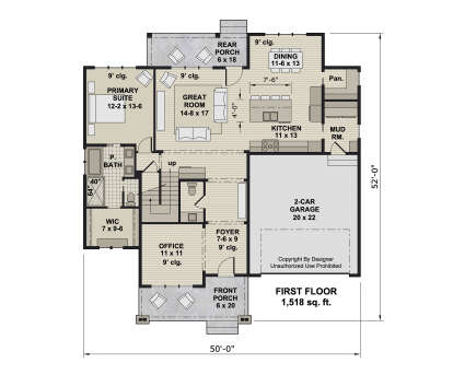 Main Floor  for House Plan #098-00516