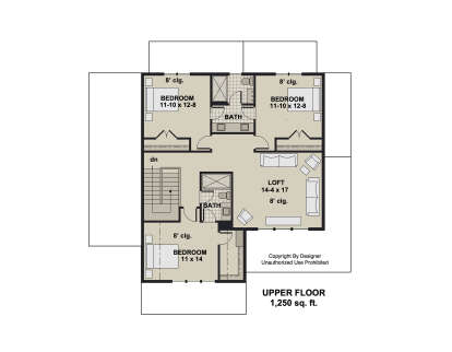 Second Floor for House Plan #098-00516