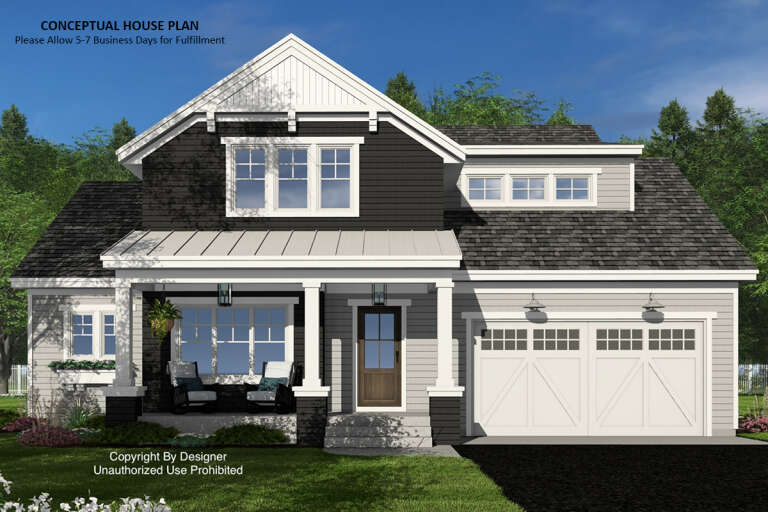 House Plan House Plan #32998 Front Elevation 