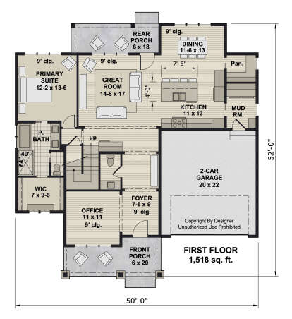 Main Floor  for House Plan #098-00517