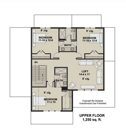 Second Floor for House Plan #098-00517