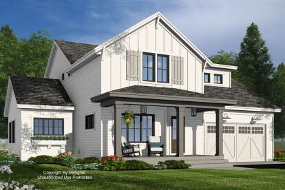 Modern Farmhouse House Plan #098-00518 Elevation Photo