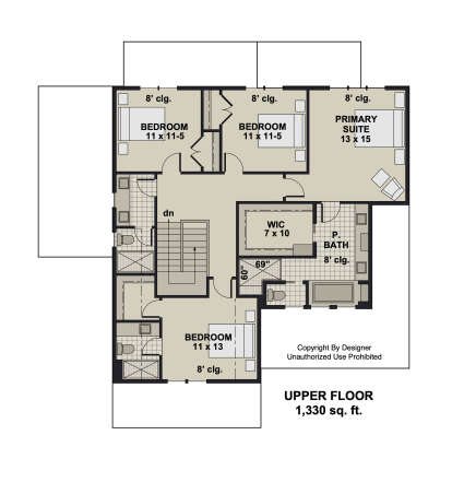 Second Floor for House Plan #098-00518