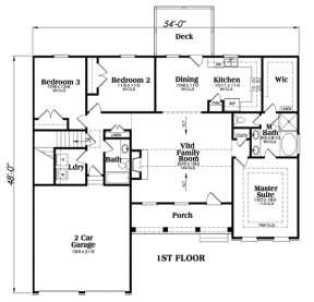 Main Floor for House Plan #009-00016