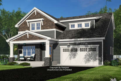 Craftsman House Plan #098-00519 Elevation Photo