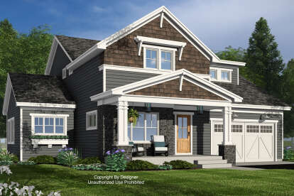 Craftsman House Plan #098-00519 Elevation Photo