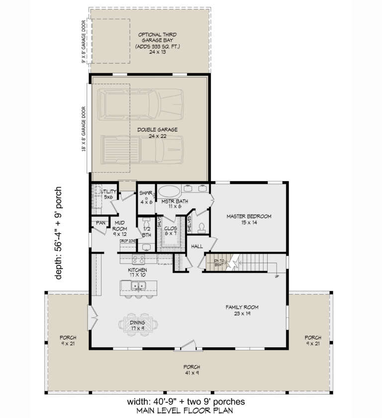 House Plan House Plan #33001 Drawing 1