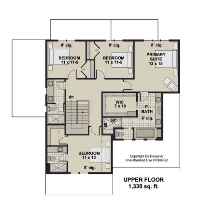 Second Floor for House Plan #098-00520