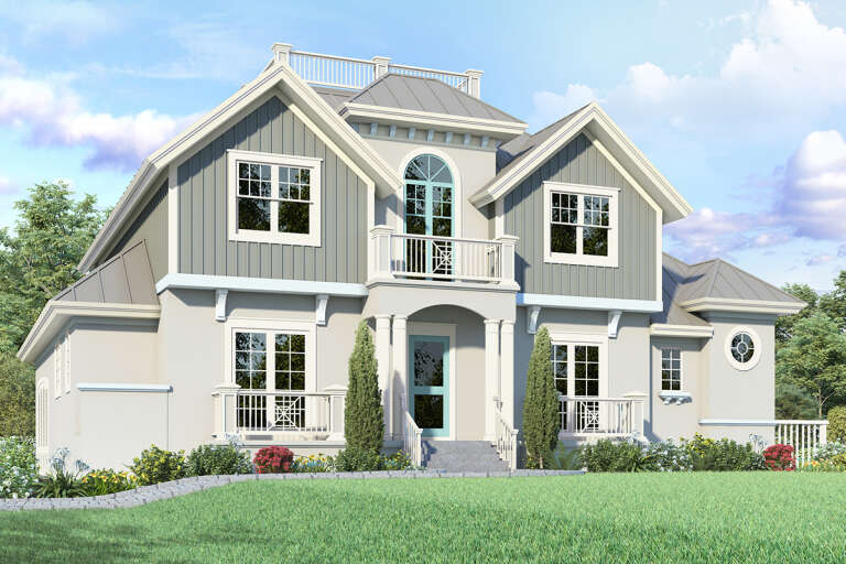 House Plan House Plan #33006 Angled Front Elevation