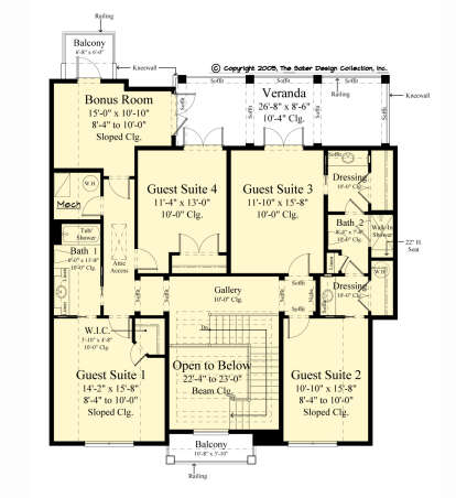 Second Floor for House Plan #8436-00133