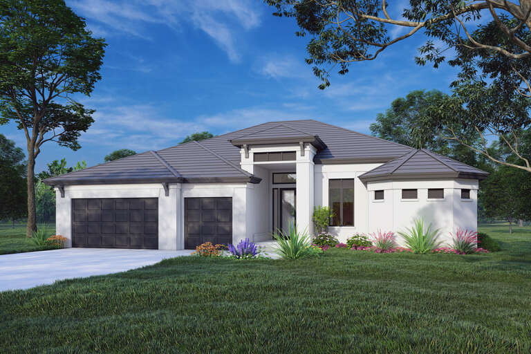 House Plan House Plan #33007 Angled Front Elevation