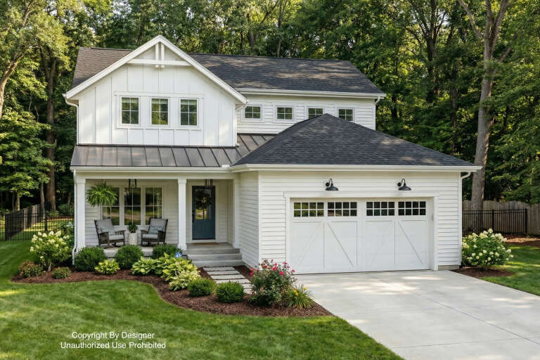House Plan House Plan #33008 Angled Front Elevation