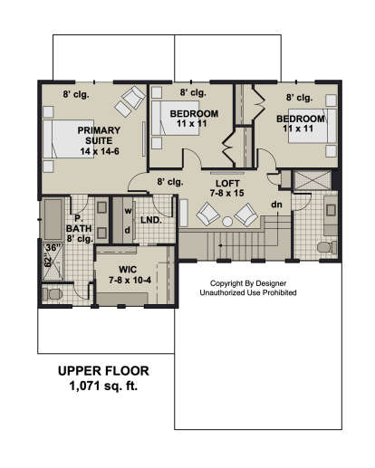 Second Floor for House Plan #098-00521