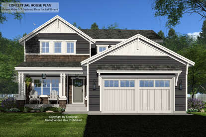 Craftsman House Plan #098-00522 Elevation Photo