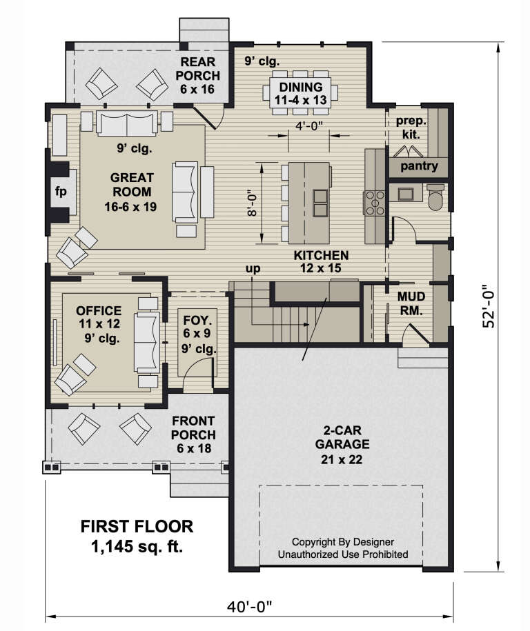 House Plan House Plan #33009 Drawing 1