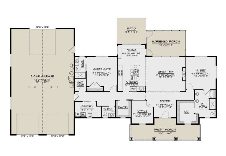 House Plan House Plan #33011 Drawing 1