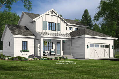 Modern Farmhouse House Plan #098-00524 Elevation Photo