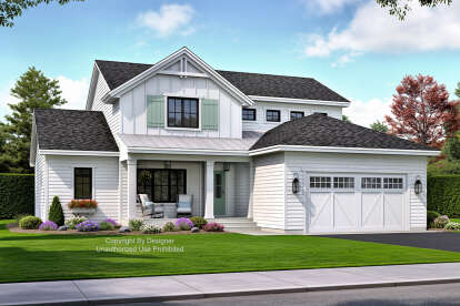 Modern Farmhouse House Plan #098-00524 Elevation Photo