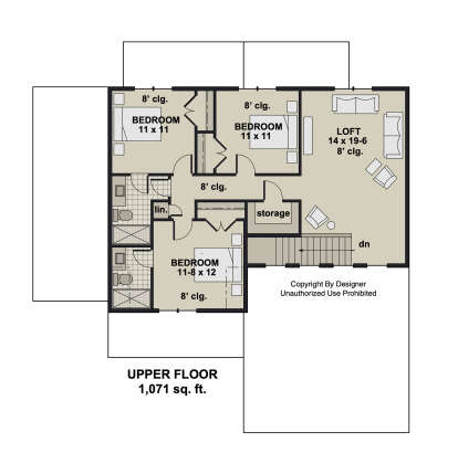 Second Floor for House Plan #098-00524