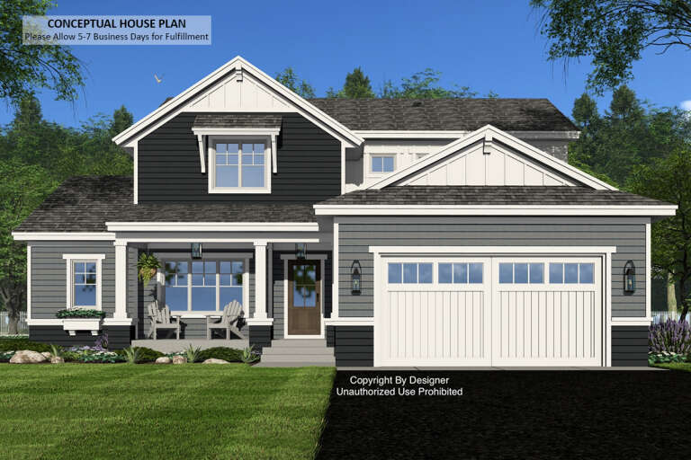 House Plan House Plan #33014 Front Elevation 