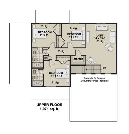 Second Floor for House Plan #098-00526