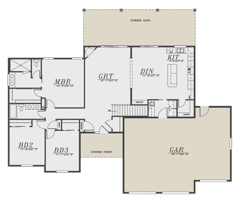 House Plan House Plan #33015 Drawing 1