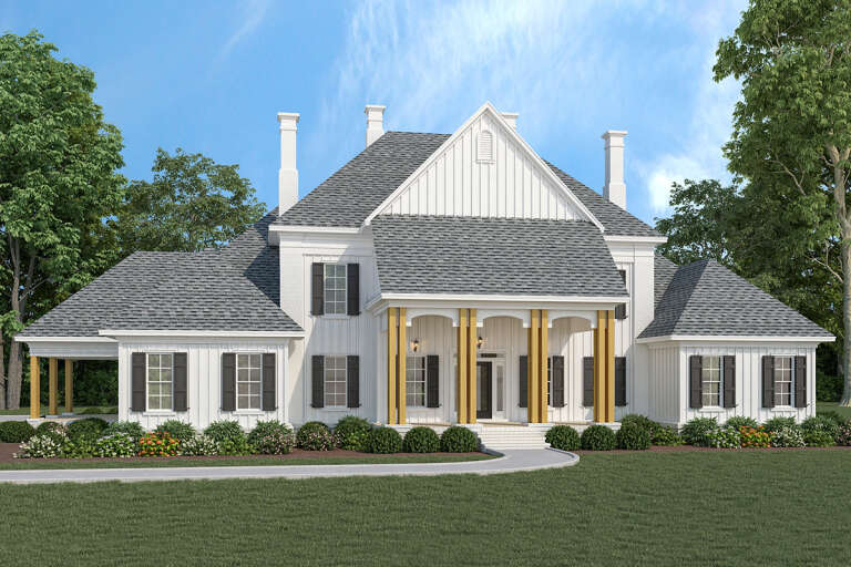 House Plan House Plan #33020 Angled Front Elevation