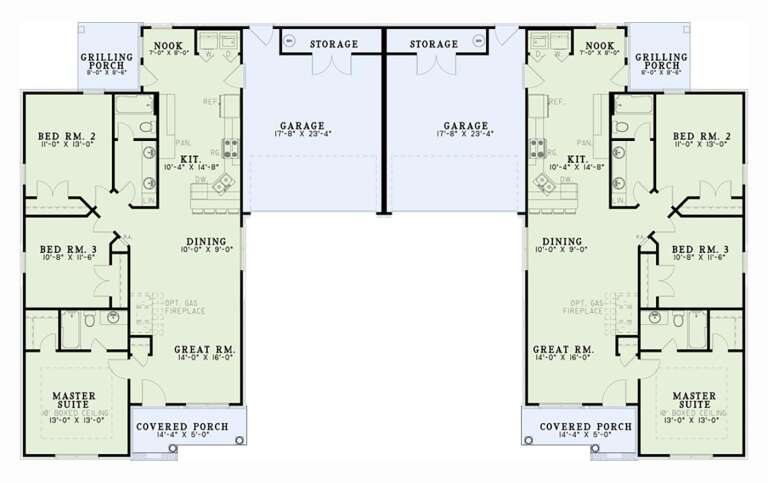 House Plan House Plan #33022 Drawing 1