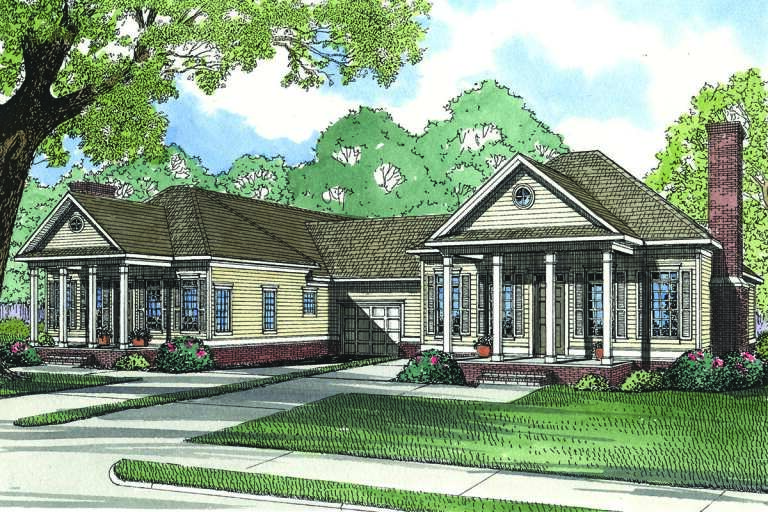 House Plan House Plan #33023 Angled Front Elevation