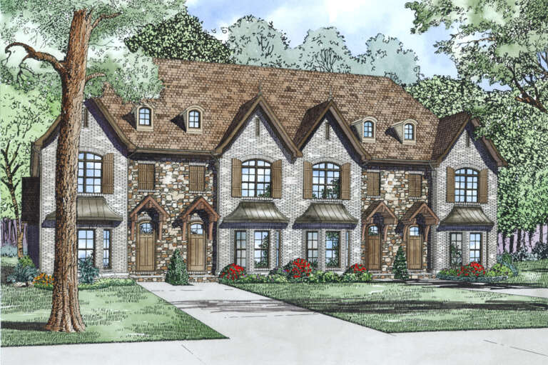 House Plan House Plan #33024 Angled Front Elevation