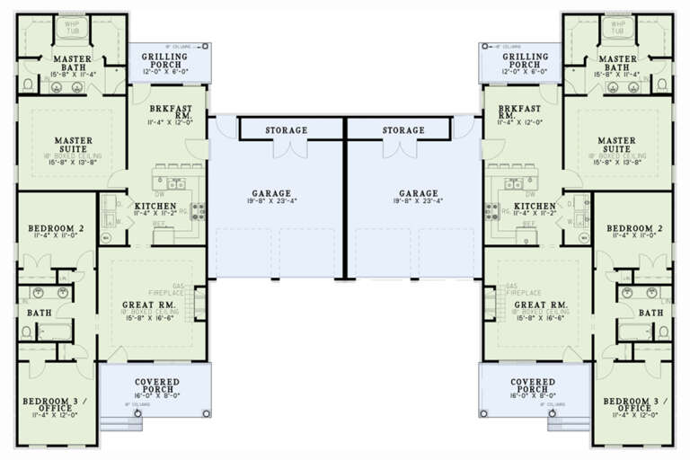 House Plan House Plan #33026 Drawing 1