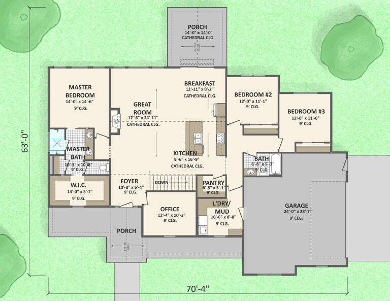 House Plan House Plan #33028 Drawing 1