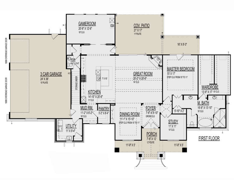 House Plan House Plan #33030 Drawing 1