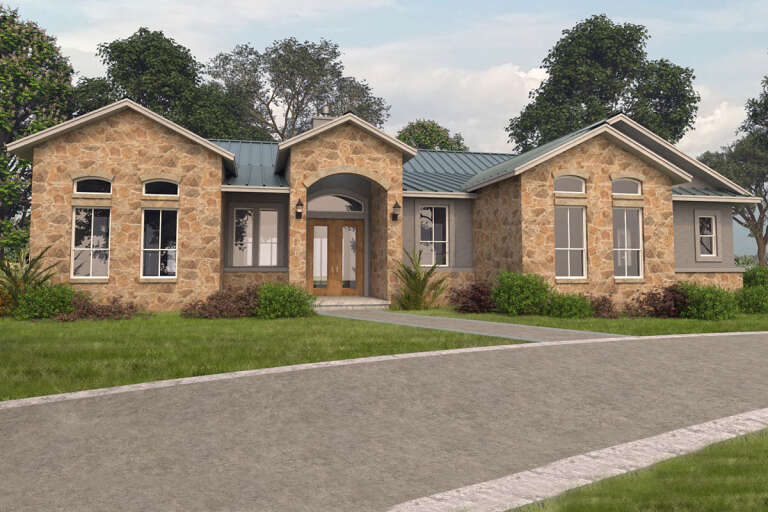 House Plan House Plan #33031 Angled Front Elevation
