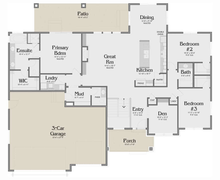 House Plan House Plan #33032 Drawing 1
