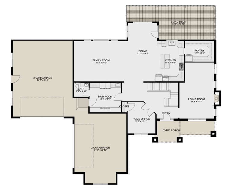 House Plan House Plan #33033 Drawing 1