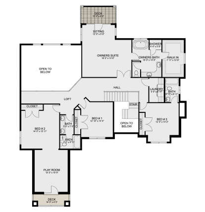 Second Floor for House Plan #2802-00395
