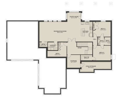 Basement for House Plan #2802-00395