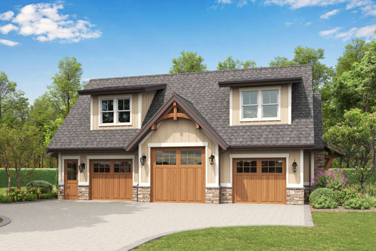 House Plan House Plan #33038 Angled Front Elevation