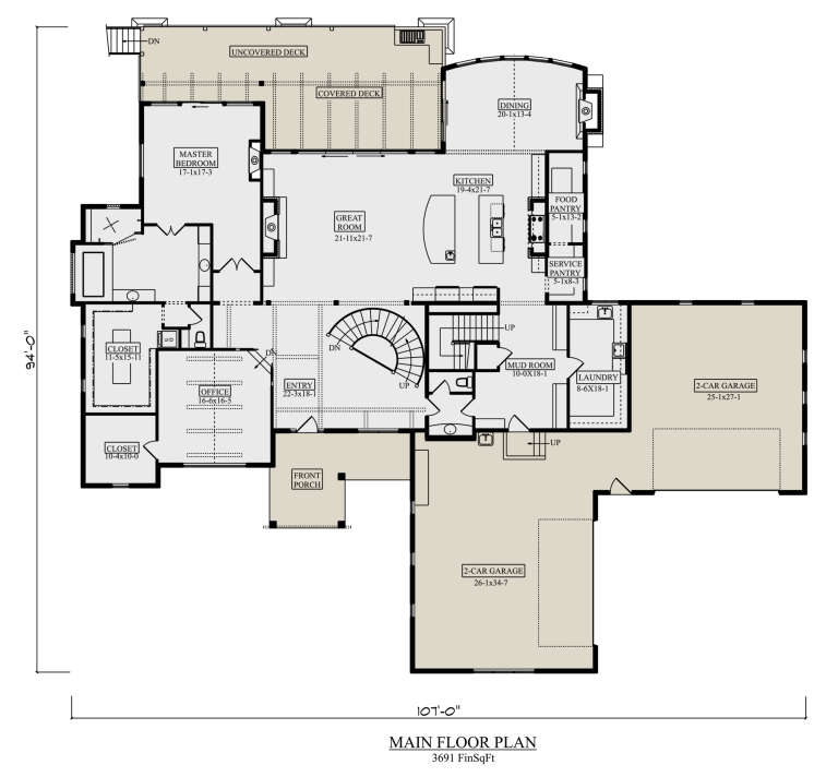 House Plan House Plan #33039 Drawing 1