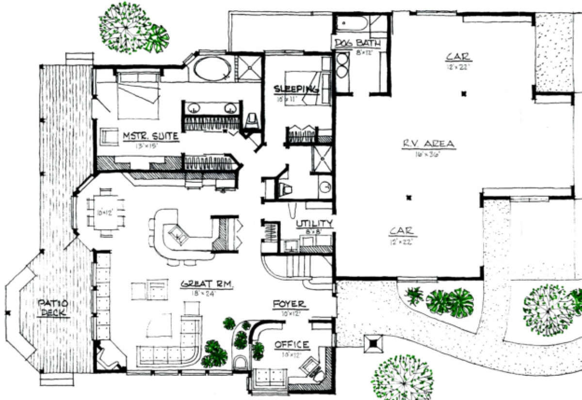 Floorplan 1 for House Plan #192-00009