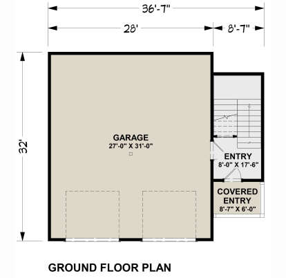 Garage Floor for House Plan #6316-00022