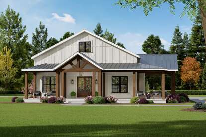 Barn House Plan #009-00444 Elevation Photo