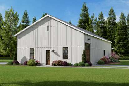 Barn House Plan #009-00444 Elevation Photo