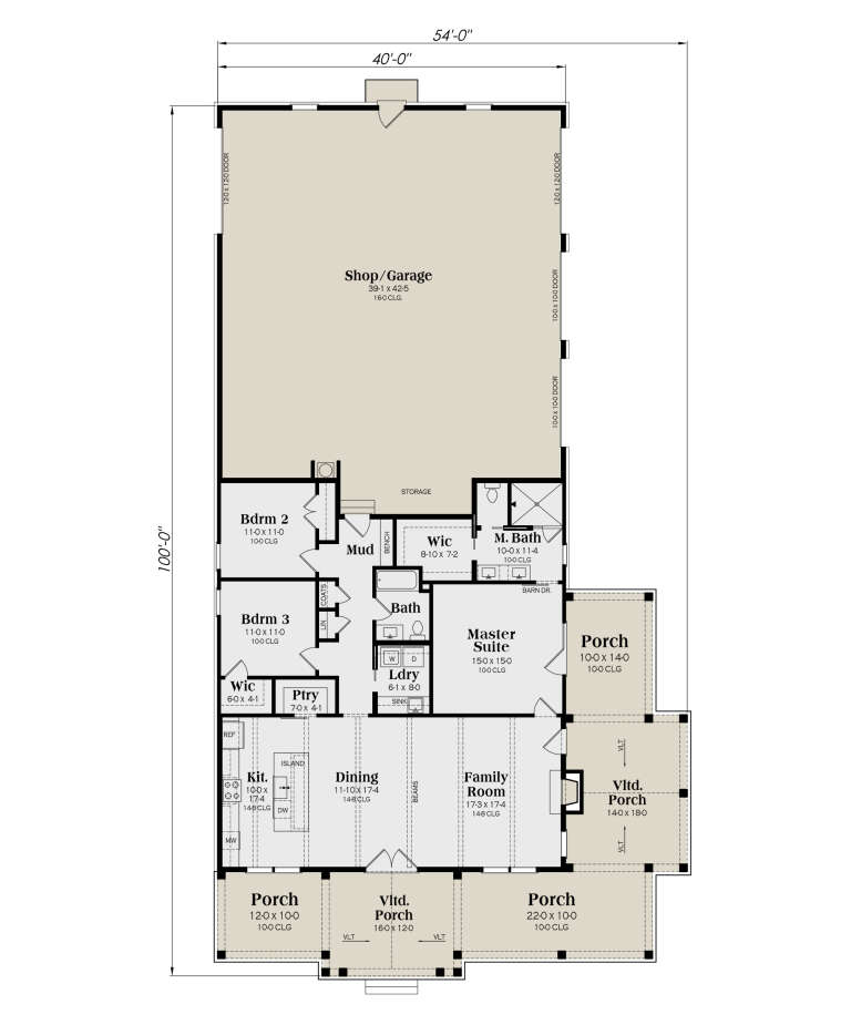 House Plan House Plan #33042 Drawing 1